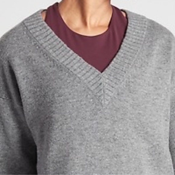 Athleta‎ Wool Cashmere Blend V Neck Sweater - Picture 2 of 6